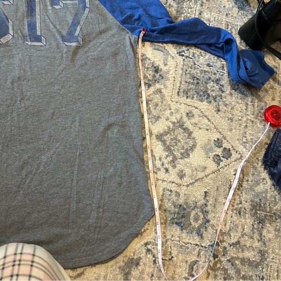 Local Pride Unisex Small S Raglan Boston 617 Blue Shirt - Picture 7 of 7